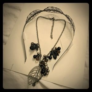 Leaf Headband/necklace set